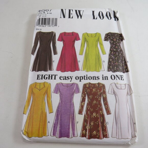 New Look 6567 Sewing Pattern UNCUT Dress size 6-16 Fitted - Picture 1 of 6